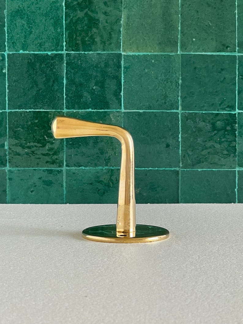 Unlacquered Brass Hooks, Bathroom Towel Hooks, Wall Hook, Coat Hook & Wall Towel Hanger for Stylish Bathrooms, Unique Gift