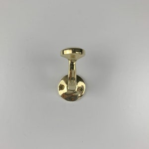 Unlacquered brass handmade wall hook Brass hook for doors and bathrooms image 5