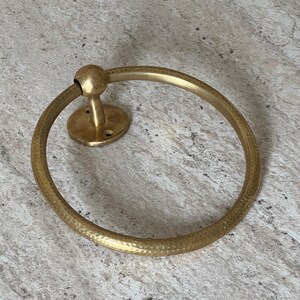 Handemade brass bathroom accessories hammered, brass towel hook, towel ring, towel bar, towel rod, towel rack, wall hooks, bathroom set, 3 piece set.
