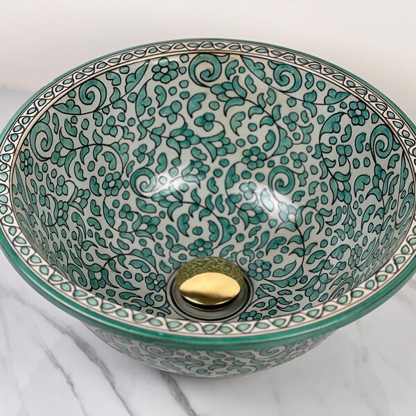 Hand Painted Ceramic Vessel Sinks Etsy