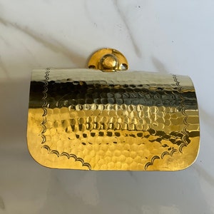 Porte-papier hygiénique martelé en laiton non laqué | Porte-papier hygiénique fait main en laiton antique