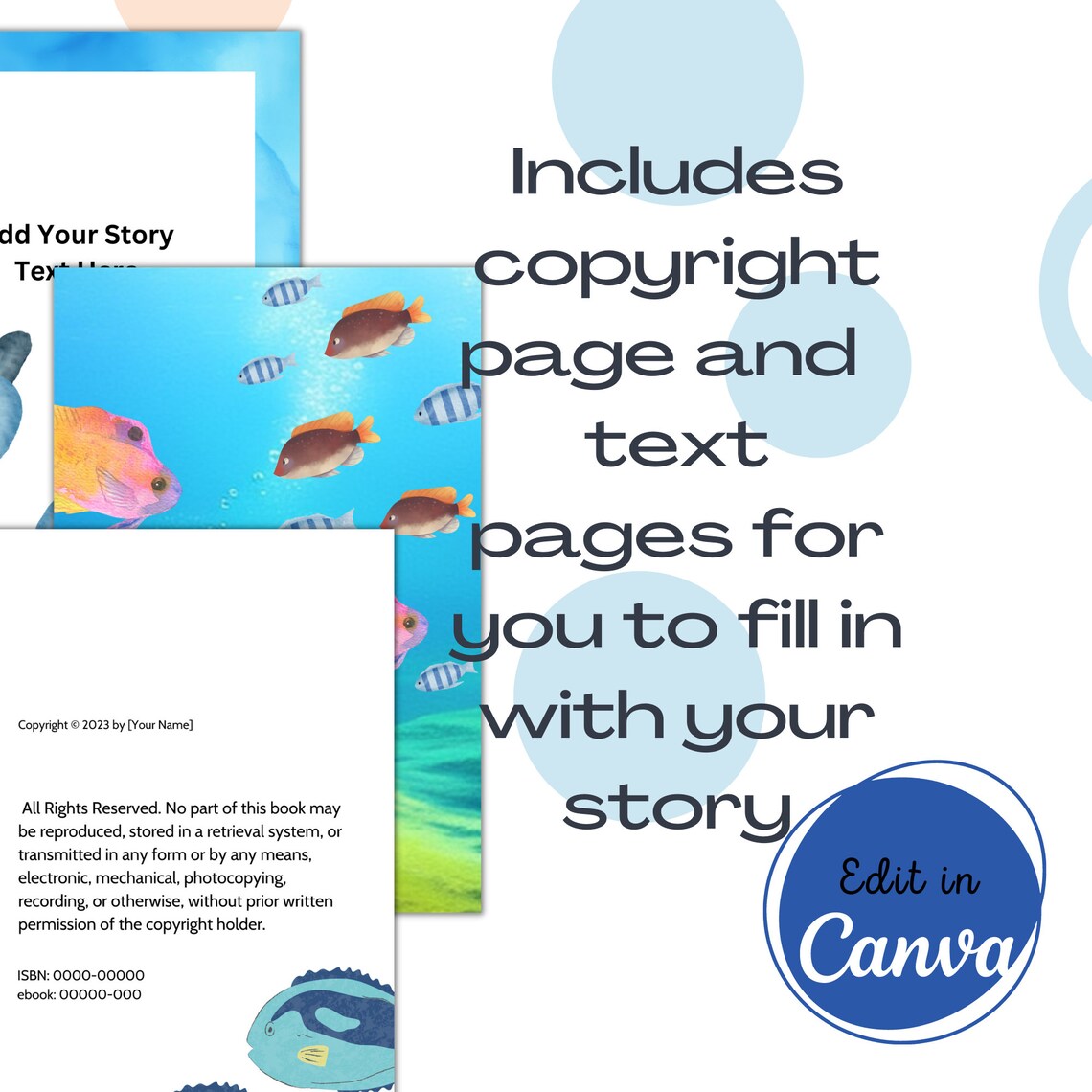 Picture Book Canva Template, KDP Childrens Book Template, KDP Interior ...