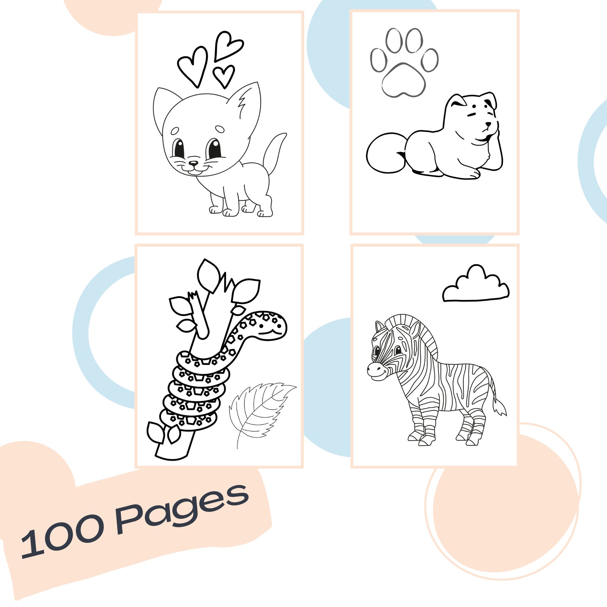 Toddler Coloring Pages KDP Template, KDP Coloring Book Interiors