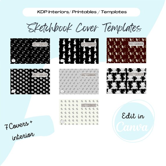 KDP Sketchbook KDP Template KDP Cover and Interior Bundle Etsy
