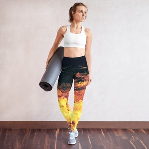 Yoga Leggins Feurige Wellen - Akto