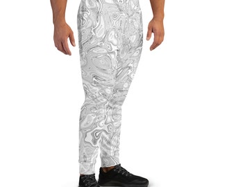 Men's jogging pants printed with abstract patterns