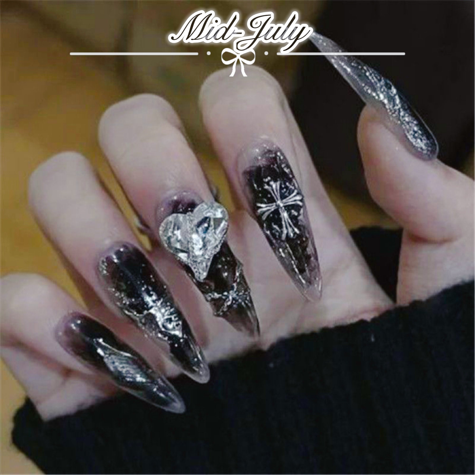 Cross False Nails - Etsy