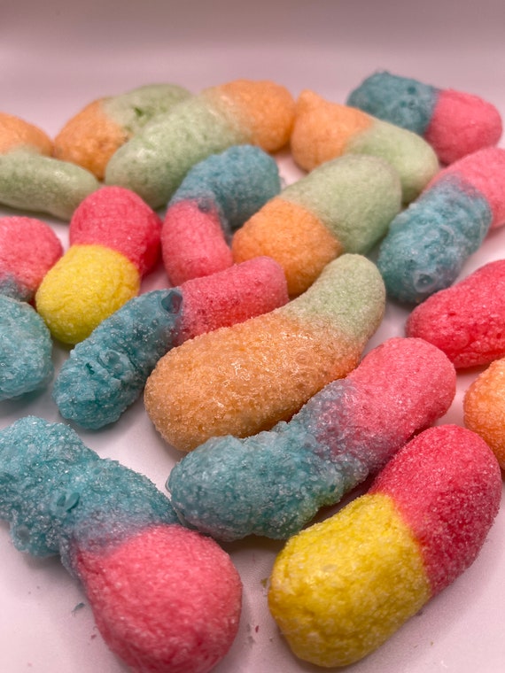 Sour Gummy Worm Freeze Dried Candy Etsy