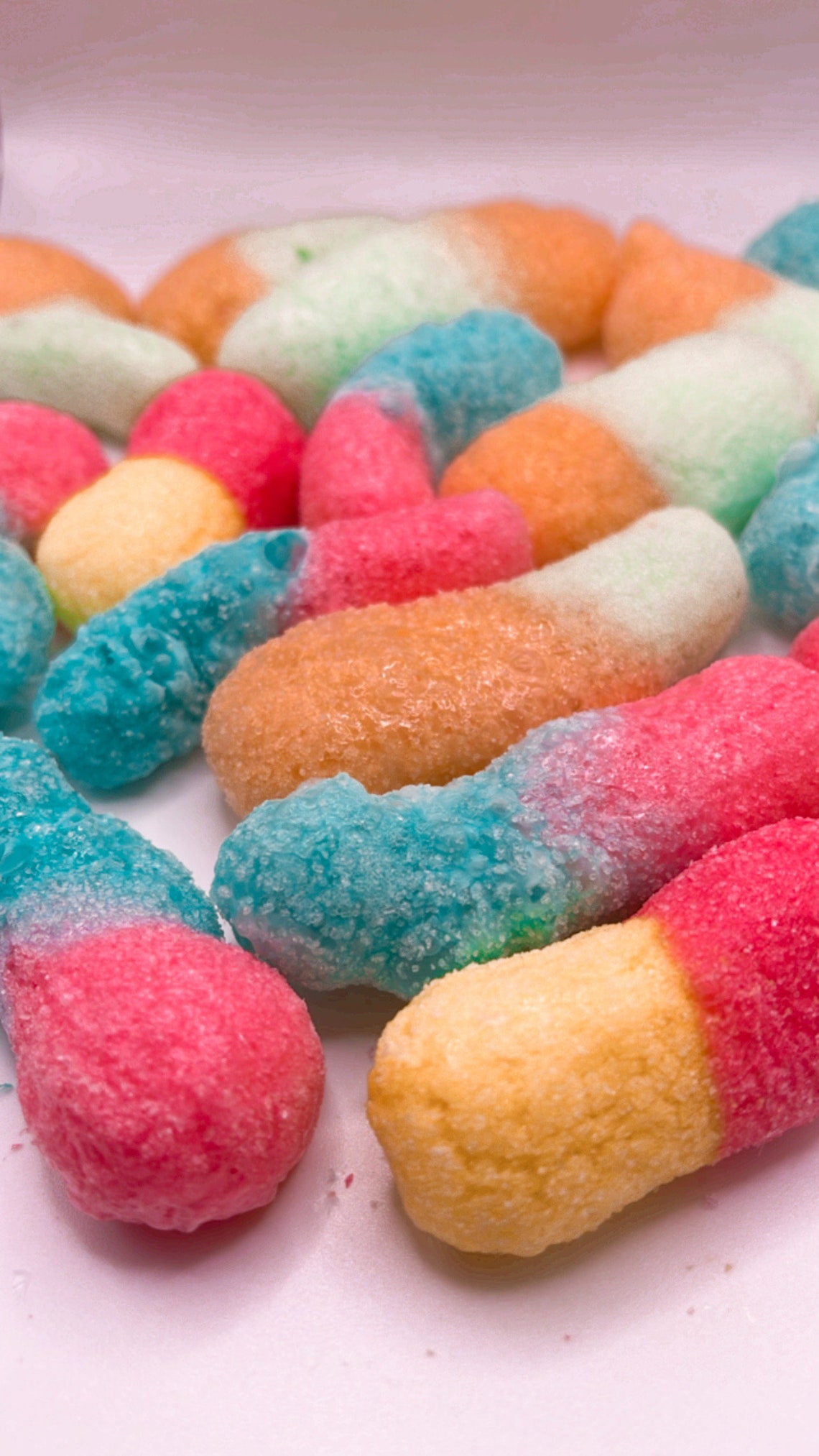 Sour Gummy Worm Freeze Dried Candy Etsy