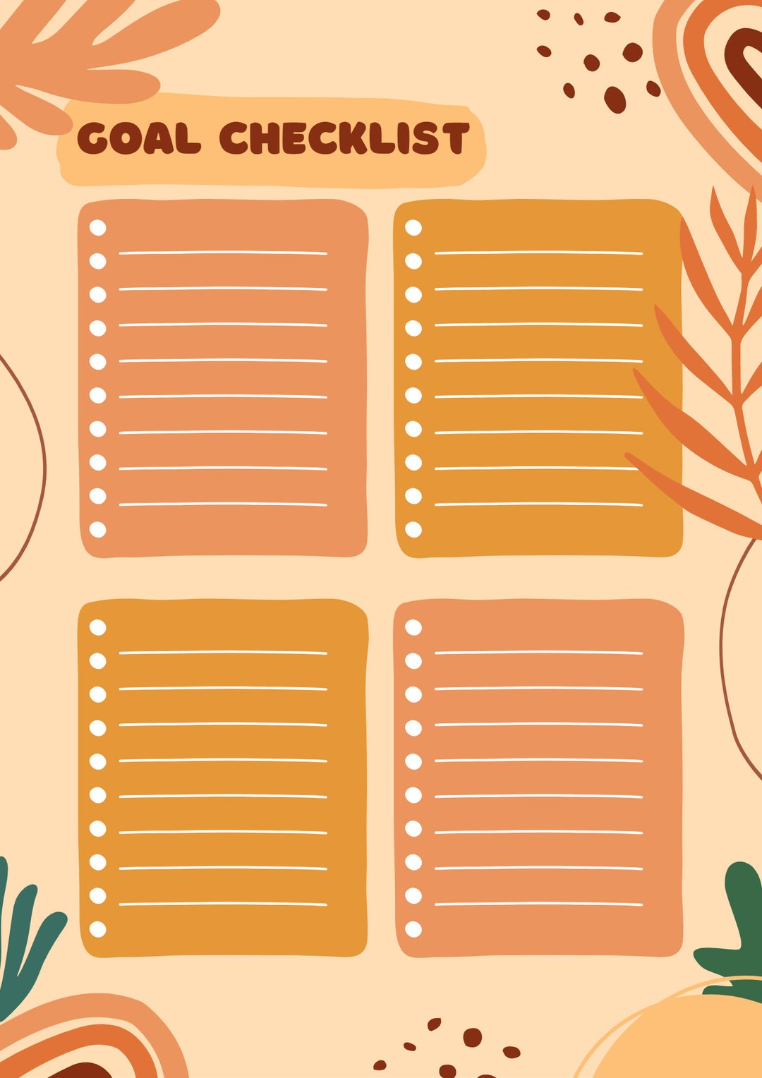 goal-checklist-goal-setting-checklist-goal-list-digital-download