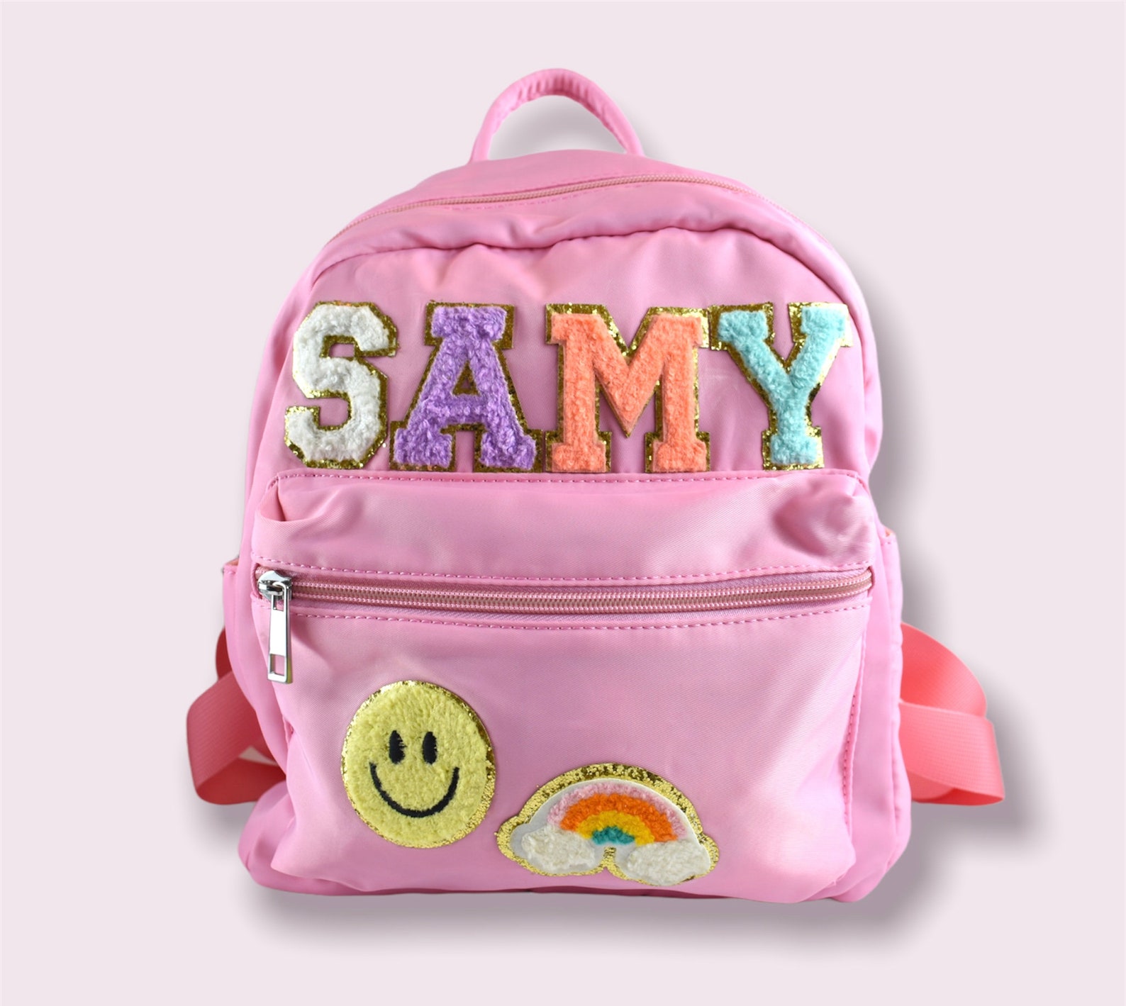 Custom Nylon Mini Backpack With Chenille Letters Personalized - Etsy