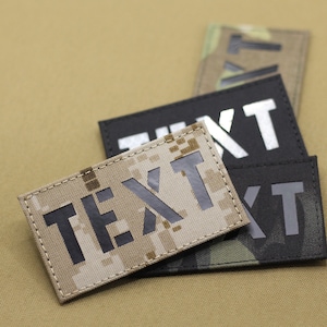 Custom Callsign Patches Your Own Text Lasercut Patch customized IR Combat ID patch Military Patch Infrared tactical  Patch - 3in x 5in