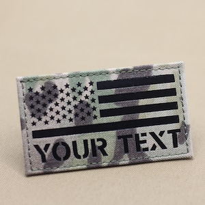 Custom Callsign Patches Your Own Text US flag America flag patch IR Combat ID Military Patch Infrared tactical reflective Patch- 3.5in x 2in