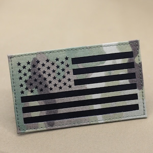 US flag patch America flag patch IR Combat ID patch Military Patch Infrared tactical  Patch reflective Patch Laser cut patches - 3in x 5in