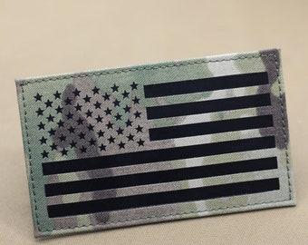 3in x 5in US Flagge Patch Amerika Flagge Patch Militär Patch Infrarot taktischer Aufnäher reflektierender Aufnäher