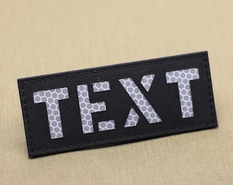 2x5inch  Custom Your Text Patch Own Name Patches Callsign Patches Lasercut customized IR Combat ID patch Infrared tactical  Patch