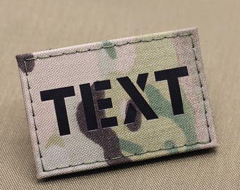 2x3inch Custom Callsign Patches Your Own Text number Lasercut Patch customized IR Combat ID patch Military Infrared tactical Patch
