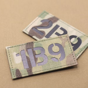 Benutzerdefinierte Rufzeichen Patches Ihre eigene Textnummer Lasercut Patch individueller IR Kampf ID Patch Militärischer Infrarot taktischer Patch - 2 in x 3.5 in