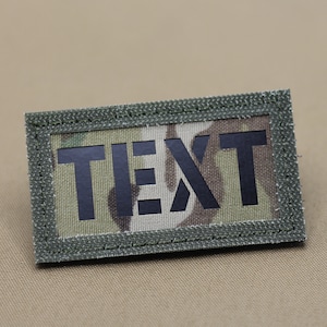 Double sided patch Custom Callsign Patches Your Own Text number customized IR Combat ID patch Military Infrared tactical Patch - 2in x 3.5in