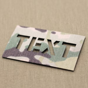 Your Own Text number Lasercut Hollowing  Patch Custom Callsign Patches customized  Combat ID patch Military  tactical  Patch - 2in x 3.5in