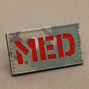 MED Lasercut Patch Custom Callsign Patches customized IR Combat ID patch Your Own Text number Infrared tactical  Patch - 2in x 3.5in