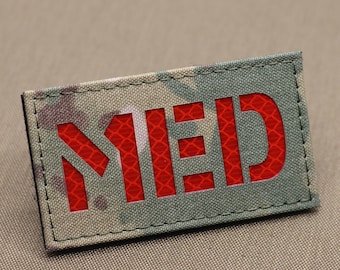 MED Lasercut Patch Custom Callsign Patches customized IR Combat ID patch Your Own Text number Infrared tactical  Patch - 2in x 3.5in