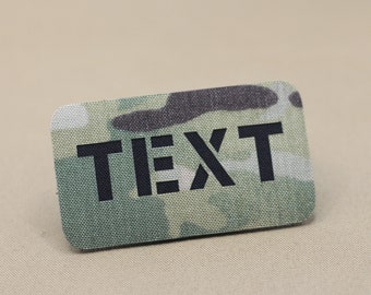 Ihre eigene Textnummer Lasercut Patch Kundenspezifisches Rufzeichen Patches angepasstecombat ID Patch Militär taktischer Patch-2 in x 3,5 in (Keine IR-Funktion;)