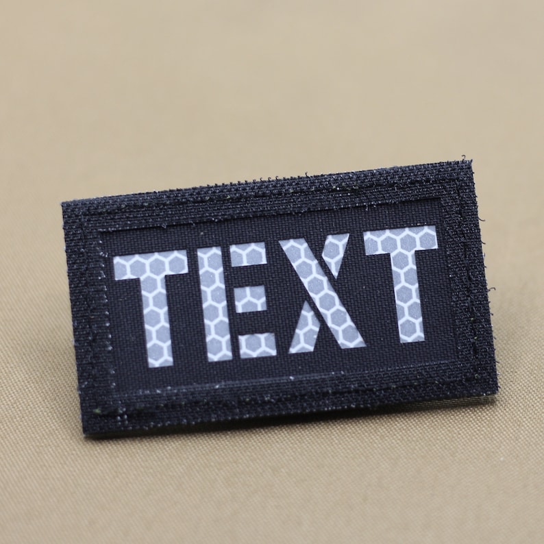 Id Numbers Patch Double Sided Patch Custom Callsign Patches Your Own Text Number ...