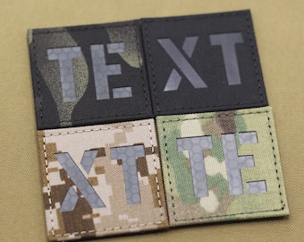 Custom Callsign Patches Your Own Text Lasercut Patch customized IR Combat ID patch Military Patch Infrared tactical  Patch - 2in x 2in