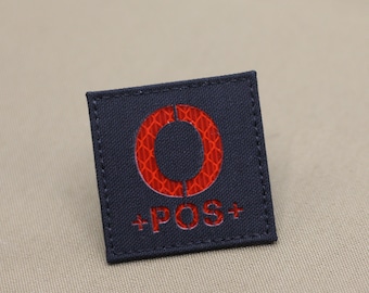 Patch groupe sanguin Patch médical CS Paintball Patch militaire pour casque Gilet tactique Patch réfléchissant - 2 po x 2 po