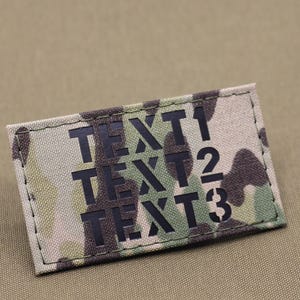 2X3.5inch with Three Text Lines Custom Your Own Text Lasercut Patch customized IR Combat ID patch Military Patch