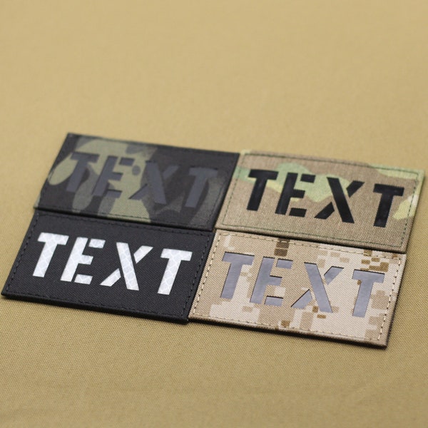 Custom Callsign Patches Your Own Text Lasercut Patch customized IR Combat ID patch Military Patch Infrared tactical  Patch - 2in x 3.5in