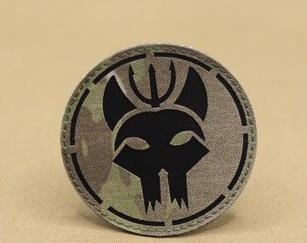 Hell Dog Military Patch IR Combat ID Patch Infrared Patch IR Refelective Patch Laser Cut Patch
