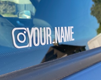 Pegatina personalizada de nombre de usuario de Instagram - Car Decal