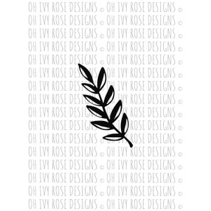 Botanical Foliage Leaf Digital Download SVG PNG Cricut Silhouette Design