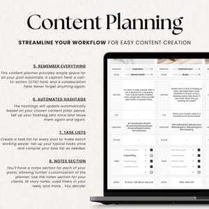 Content Planner Spreadsheet | Social Media Marketing (Digital File) image 6
