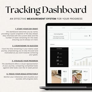 12 Week Goal Planner Google Sheets, Goal Tracker Spreadsheet, Quarterly Goals Planner Google Sheets Spreadsheet Template, 90 Day Planner afbeelding 5