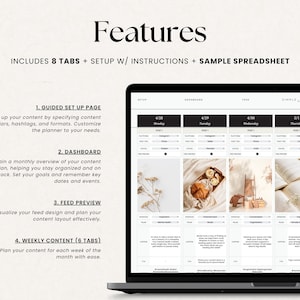 Content Planner Spreadsheet | Social Media Marketing (Digital File) image 2