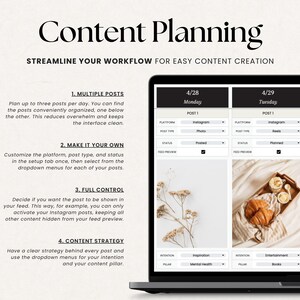 Content Planner Spreadsheet | Social Media Marketing (Digital File) image 5