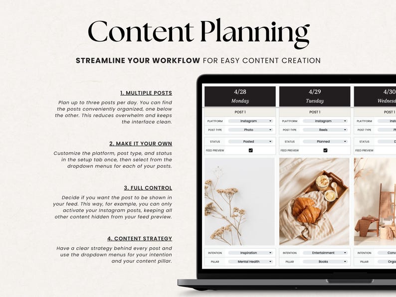 Content Planner Spreadsheet | Social Media Marketing (Digital File) image 5