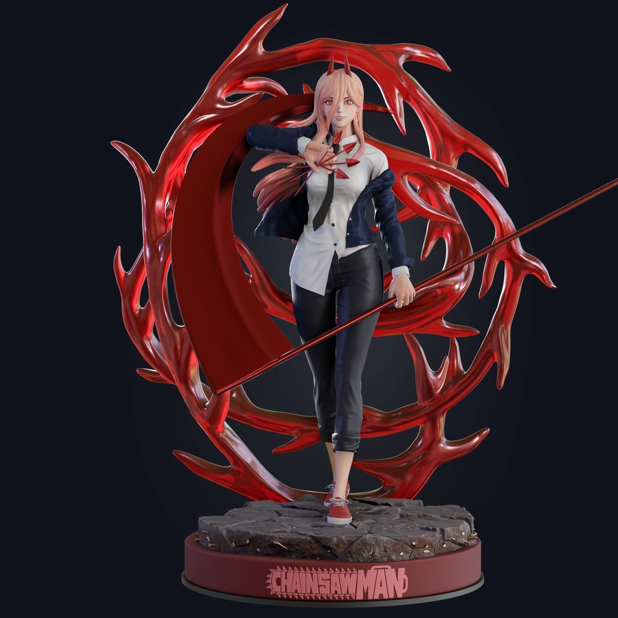 Power 3D STL File Power 3D Prints ChainsawMan Anime Figurine Etsy Italia