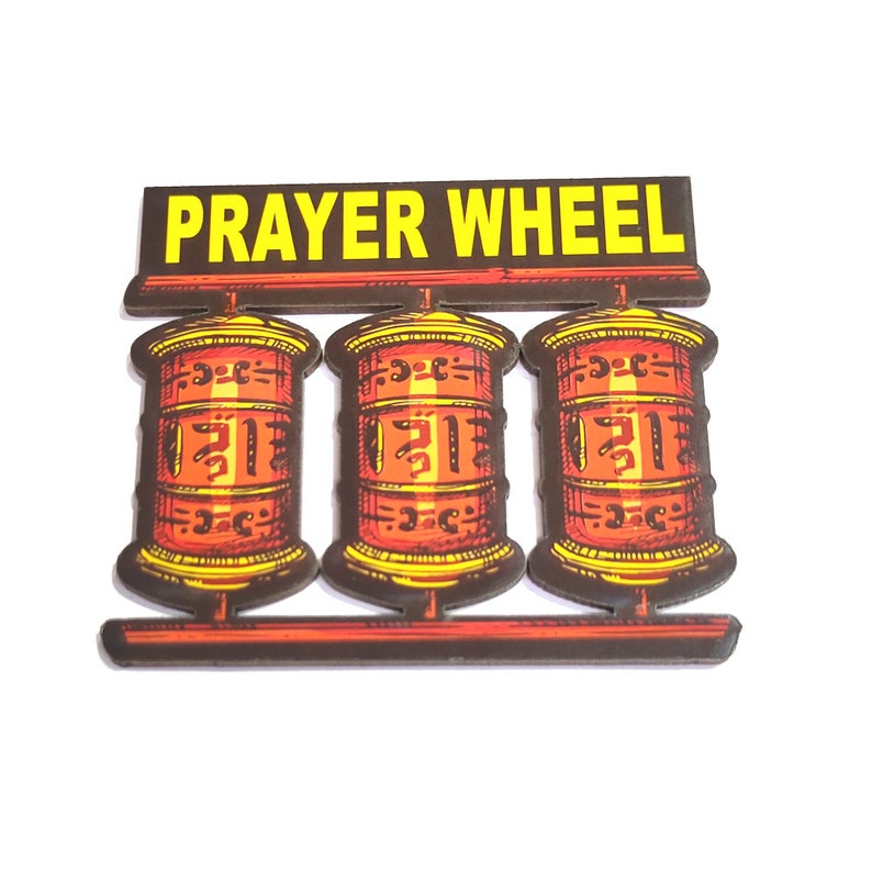 Wooden Fridge Magnet Souvenir Indian Prayer Wheel Magnet