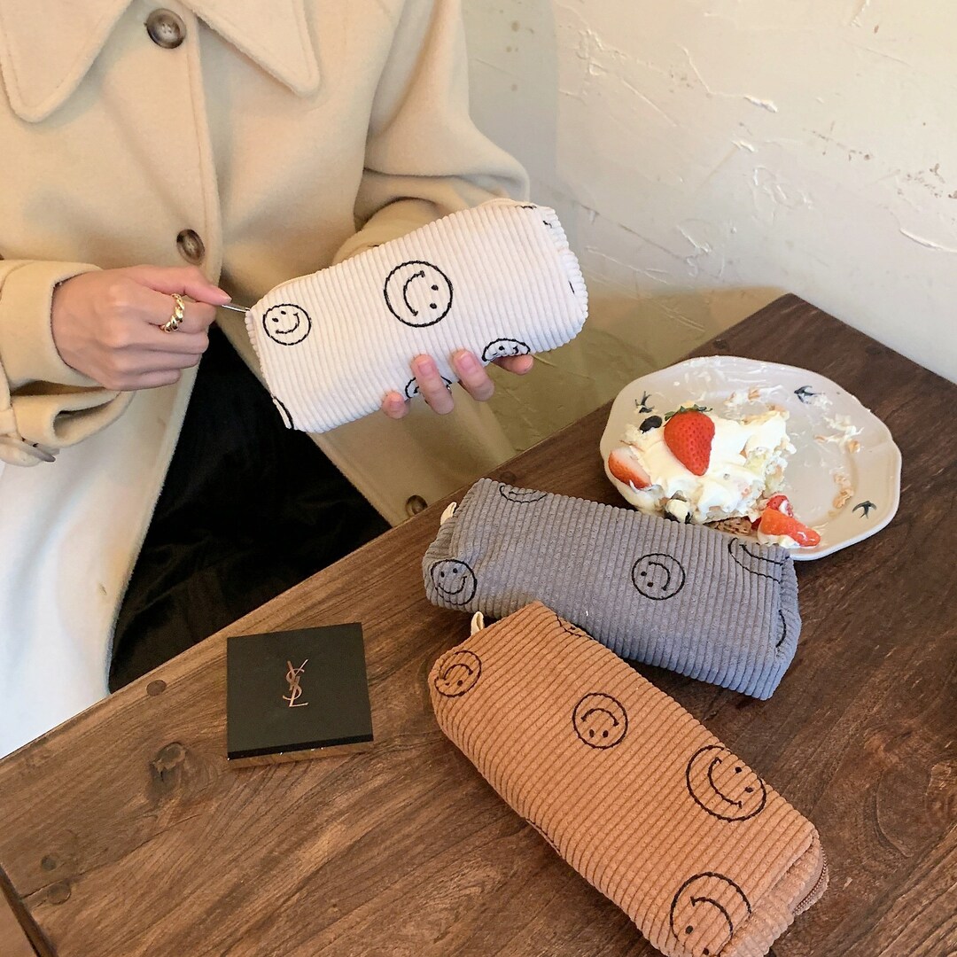 Handmade Cute Smiley Face Makeup Bag Vintage Etsy