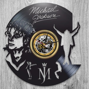 Music Legend Vinyl Record Large Wall Clock MJ Singer Silhouette Home Decor Music Wall Art For House King Of Pop Unusual Gifts For Men