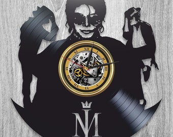 Michael Jackson Vinyl Record Handmade Wall Clock King Of Pop Music Wall Art Vintage Man Room Decor Music Teacher Gift