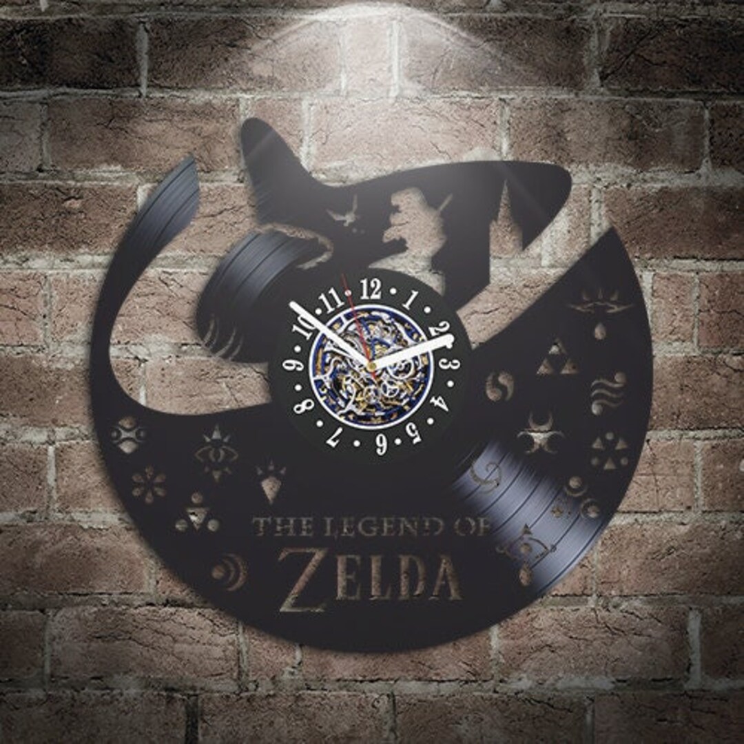 The Legend of Zelda Vinyl Record Handmade Wall Clock Video Etsy