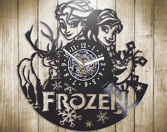 Disneyland Princess Vinyl Record Cute Wall Clock Disneyworld Decorations Modern Decor For Girls Room Cartoon Artwork Holiday Gifts For Her