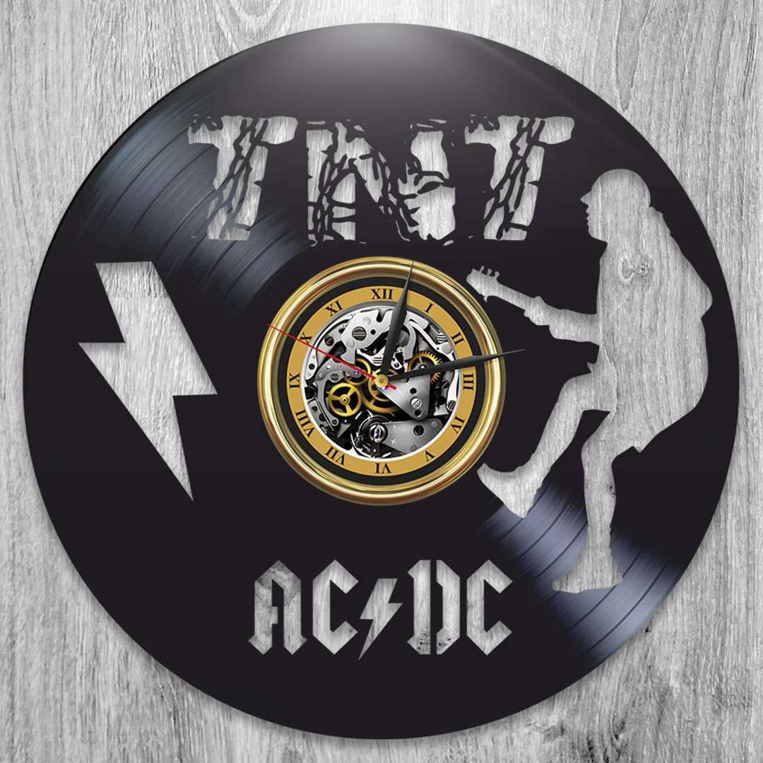 ACDC Vinyl Record Large Wall Clock Rock Band Art Original Decor for ...