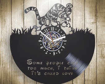 Winnie Pooh And Friends Vinyl Record Clock Disneyworld Art Modern Decor For Boys Bedroom Winnie And Tigger Unusual Gift For Children