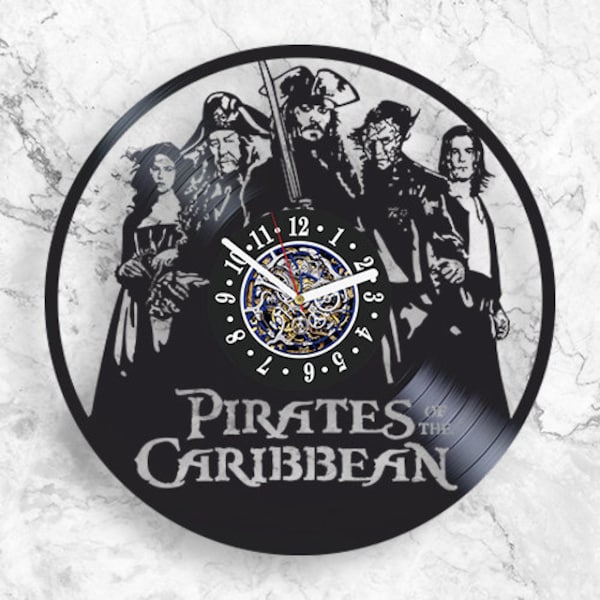 Pirates Vinyle Record Silent Wall Clock Sea Wall Decor Art original Pour Salon Mur Piratage Décor Nouvelle Maison Cadeau Pour la Famille